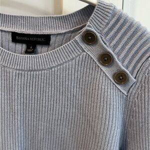 NWOT Banana Republic Rib Sweater with Button Detail Small